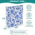thumbnail image 3 of Three Ring Binder Blue Roses and Floral 1.5 Inch Round Binder D-Rings for Office Supplies and More, 3 of 10