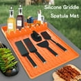 thumbnail image 4 of Ptetnvg Silicone Grill Tool Mat Heat-resistant Silicone Oven Tool Mat with 8 Slots Countertop Protector Pad for Cooking Utensils Spice Jars, 4 of 8