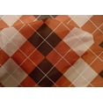 thumbnail image 4 of oneOone Cotton Silk Orange Fabric Argyle Check Sewing Material Print Fabric By The Yard 42 Inches Wide, 4 of 4