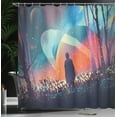 thumbnail image 4 of Ambesonne Space Shower Curtain, Galaxy Planets Cosmos, 69"Wx84"L, Multicolor, 4 of 5