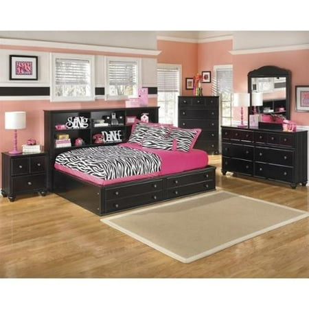 Ashley Jaidyn 5 Piece Wood Full Mates Bedroom Set In Black