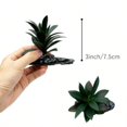 thumbnail image 5 of Reptile Artificial Plants Succulent Terrarium Decor Desert Rainforest Plant Beard Chameleon Gecko Snake Amphibious Sea Turtle Tank Accory Dark-Green-3pcs-Se, 5 of 5