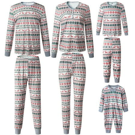

Clearance! TOFOTL Christmas Prints Family Matching Long Sleeve Tops+Pants Set Christmas Pajamas For Family Matching Sets