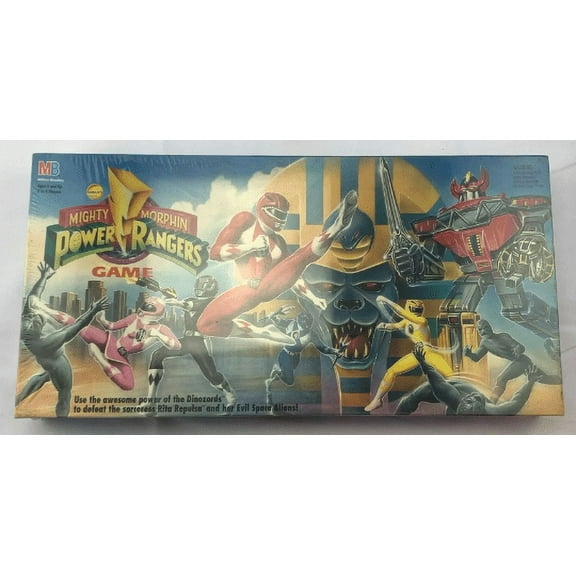 Open Box Mighty Morphin Power Rangers Game - 1994 - Milton Bradley