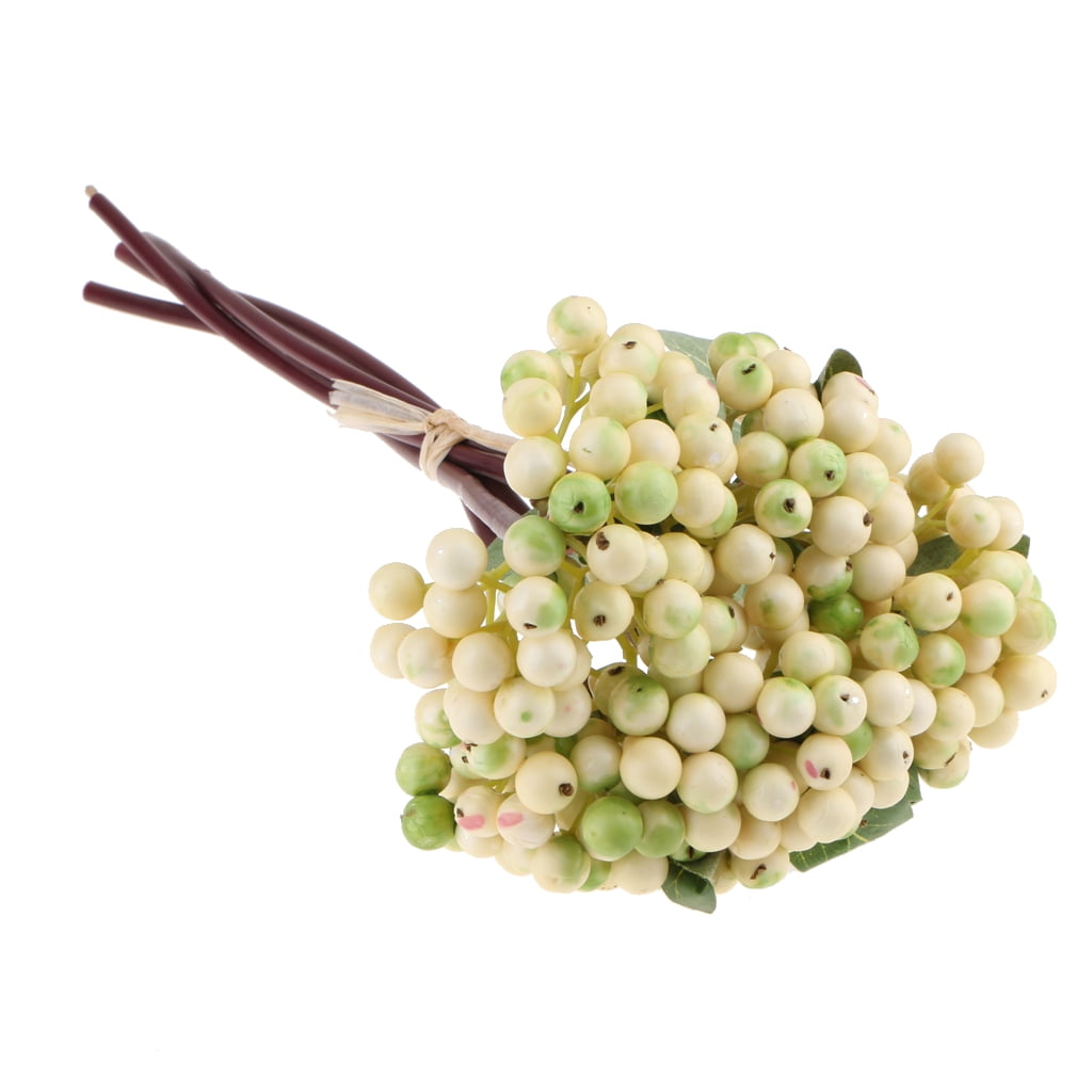 FLAMEER 2X Plastic Artificial FlowersBerries Blueberry Fruit Fake Silk Flowers FLAMEER 2X Plastic Artificial FlowersBerries Blueberry Fruit Fake Silk Flowers
