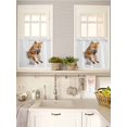 thumbnail image 5 of Funny Foxes 2 Panel Kitchen Curtains for Small Windows, Cute Art Fun Lovely Animals on Toilets Bathroom Tier Curtain, Short Window Treatment for Bedroom/Living Room 55"x36", 5 of 6