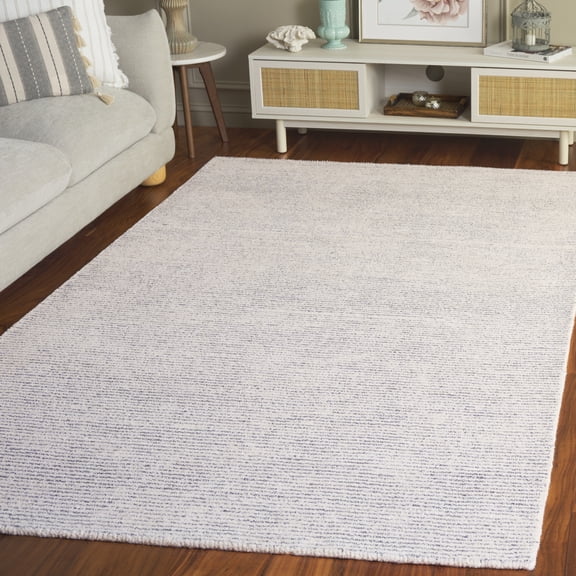 SAFAVIEH Abstract Rumen Solid Color Area Rug, Ivory/Silver, 3' x 5'