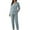 Blue, variant on Ihph7 Long Pajamas for Women Set Button Up Pajamas for Women Pajama Sets for Women 2 Piece Women's Sleepwear Pj Sets for Woman Womens Loungewear Set Fall Lounge Sets for Women Gray L