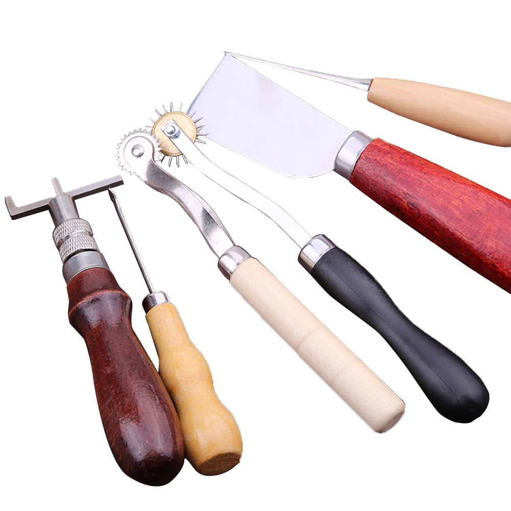 Leather Craft Tool Kit Leather Hand Sewing Repair Kit Stitching Punch Carving Work Groover Set DIY Tool Set Professional