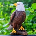 thumbnail image 4 of Statue d'Aigle Chauve, Tête de Base Stable, Aspect Réaliste, Figurine d'Aigle Patriotique, Détails Riches pour Café Bar, 4 of 7