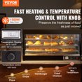 thumbnail image 2 of VEVOR 3-Tier Commercial Food Warmer Display Countertop Pizza Cabinet with Light, 2 of 9