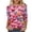 Pink, variant on Awdenio Fashion Tops Women's Valentine's Day Fashion Printed T-shirt 3/4 Sleeves Blouse Round Neck Casual Tops