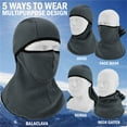 thumbnail image 7 of EINSKEY Fleece Ski Mask with Nose Wire, 2-Pack Winter Full Face Mask Balaclava Hood Thermal Neck Cover for Skiing Cycling Running Black & Grey, 7 of 7
