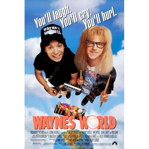 Waynes World Movie Poster 24In x 36In Art Poster 24x36 Multi-Color Square Adults Best Posters