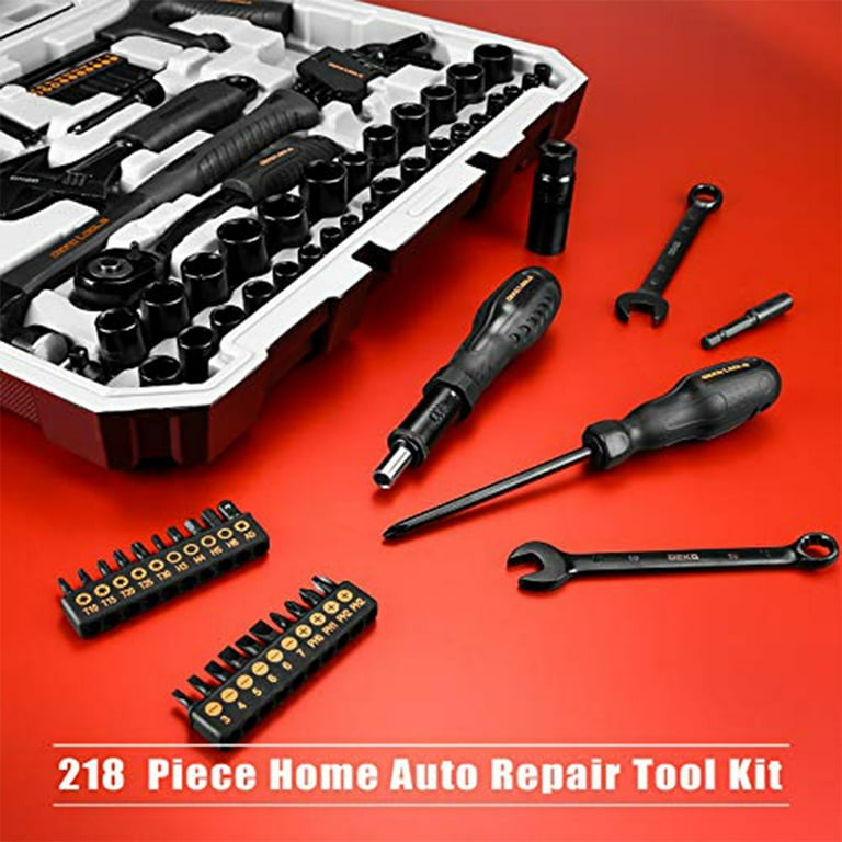 DEKOPRO 218-Piece General Household Hand Tool kit, Professional