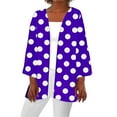 thumbnail image 2 of Sakmal Cover-Up Spring Coats for Women Lightweight Elbow-Length Purple Cardigan Comfy Loose Fit Polka Dot Womens Jackets Trendy, 2 of 5