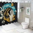 thumbnail image 7 of BCIIG 8 Ball Bathroom Decor Set with Hooks, Colorful Luxurious Graphic Print Polyester Fabric Shower Curtain for Home Bathtubs Decoration 69x72, 7 of 7