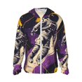 thumbnail image 1 of Fotbe Astronaut Floating purple Space Chaqueta con Protección Solar UPF 50+ para Hombre y Mujer, Camisa con Capucha y Bolsillos-Small, 1 of 7