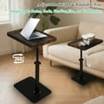 thumbnail image 4 of HDUTNGISN 360° Swivel Height Adjustable Side Table with Device Slot for Couch,Bed,Chair (Walnut), 4 of 9