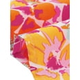 thumbnail image 5 of DARING DIVA Women's Plus Floral Ruffle Flowy Babydoll Blouse 2X Orange Pink, 5 of 6