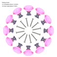 thumbnail image 4 of Juego de 12 pomos de armario FENSING de cristal rosa de 30 mm, 4 of 8