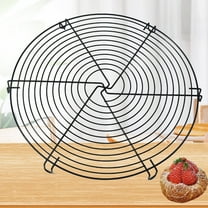 Steel Round Cake Cooling Rack Grid Stand - Baking Bread Pastry Cooling Rack for Oven Toaster Air Fryer Tray, PRYESS
