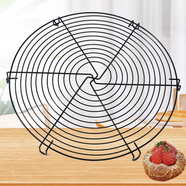Household Cooling Rack Heat Dissipation Net Drying Rack, Round Cake Tray Rack Grid Net Bread Stand Tool Holder Shelf Round Cake Racks Wire Baking Steaming Rack