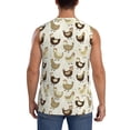 thumbnail image 4 of Goofa Chicken Cartoon Printed Men's Sleeveless T-Shirt - Athletic Gym Workout Tank Top for Men - Moisture-Wicking, UPF 30+ Quick-Dry Muscle Tee-Medium, 4 of 8