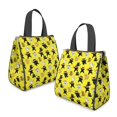 thumbnail image 2 of Ninja Cat Yellow Pattern Insulated Lunch Bag for Women Men, Large Portable Soft Cooler Tote, Thermal Food Storage Bag with Pearl Cotton, 8.66L, 8.75"x5.75"x9.5", 2 of 6