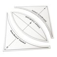 thumbnail image 2 of Sewing Ruler Template Square 3-Piece Set Shaped Hollow Sewing Kit Patchwork Template, 2 of 7