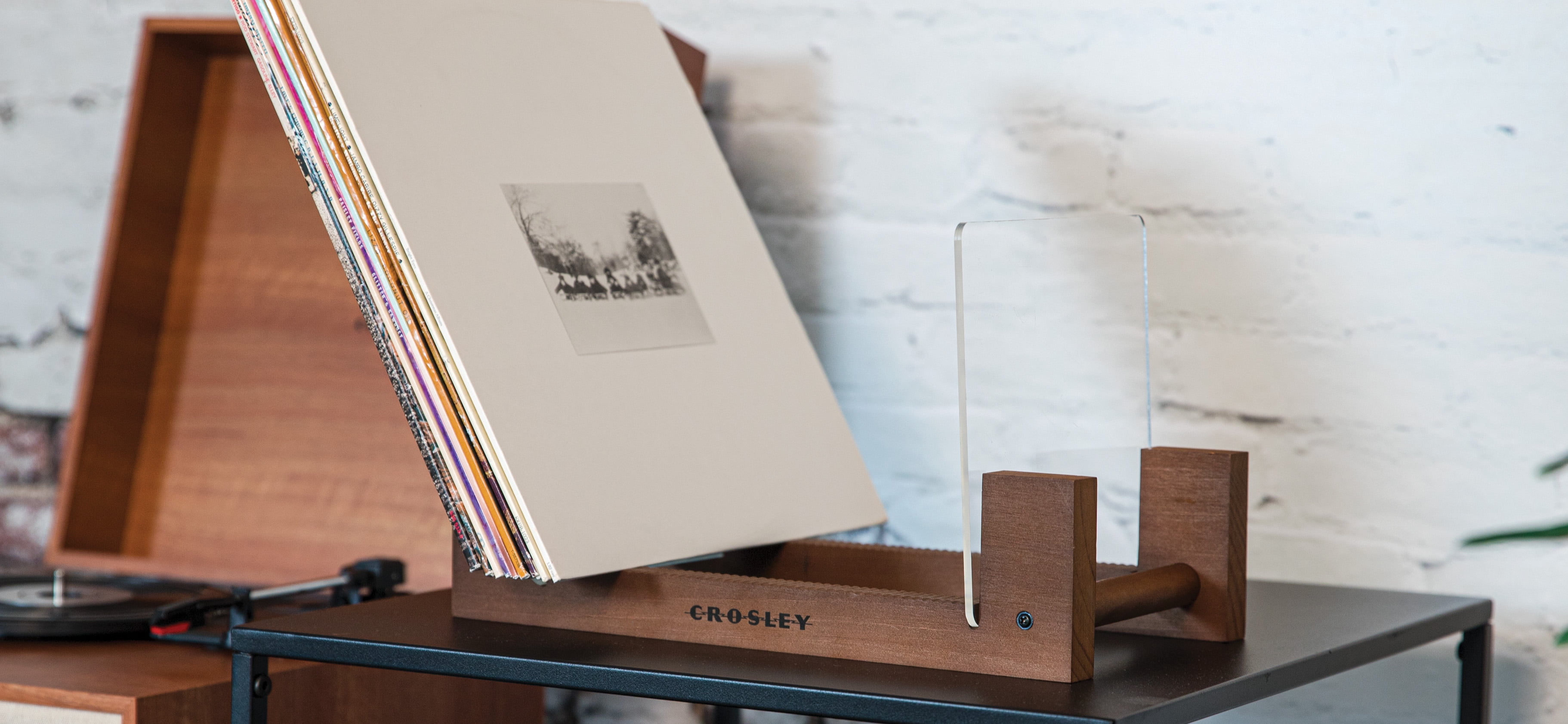 Crosley Record Display Stand and Storage Turntable Accessory