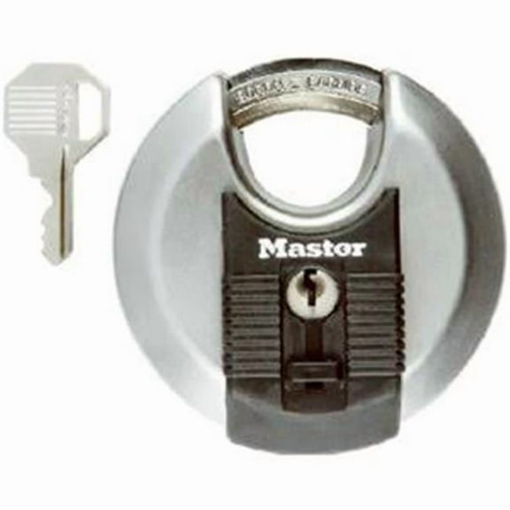 Master Lock Padlock, Magnum Stainless Steel Discus Lock, 3-1/8 in. Wide, M50XD