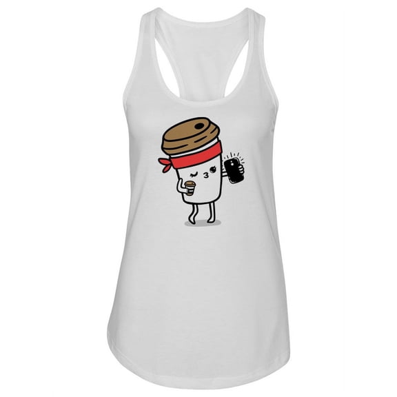 Coffee Selfie Tank Women -Image by Shutterstock, Female XX-Large