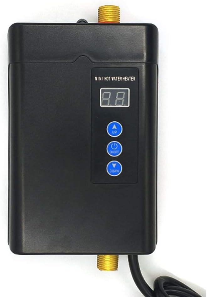 Tankless Water Heater Electric 3KW 110V With Remote Control Temperature Display Electric Tankless RV Water Heater for Under Sink Tap Home