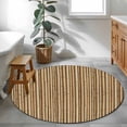 thumbnail image 3 of Round Rug 4Ft Washable Non-Slip, Country Farmhouse Circle Area Rugs for Living Room Bedroom, Vintage Plants Lines Pattern Brown Indoor Floor Mats Carpet Runner for Home Decor Aesthetic, 3 of 8