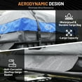 thumbnail image 7 of Roof Rack Carrier Basket Universal Rooftop Cargo Carrier Basket 51" X 36" X 5" + Waterproof Cargo Bag 15 Cubic Feet (44" 34" 17"), and Cargo Net with Attachment Hooks, Ratchet Straps, 7 of 7