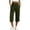 A Army Green, variant on Sweatpants Women Ndbuld Women's Winter Fashion Casual Solid Color Loose Button Pant Cuff Elastic Waist Pocket Jogger Capris Pants Navy M