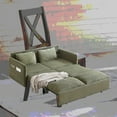 thumbnail image 6 of Modern Corduroy 64.5 Inch Sleeper Sofa Bed with Pullout & Side Pockets, 6 of 23
