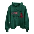 thumbnail image 2 of Clearance Items Oversized Hoodies for Women Women's IT'S THE MOST Wonderful TIME Of THE Year Letter Print Fashion Casual Long Sleeve Hoodie Top Sweatshirt With Pockets, 2 of 3