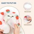 thumbnail image 4 of Avont Soft Cat Recovery Cone Collar, Adjustable Lightweight Kitten E-Collar for Small Dogs, Comfortable Neck Donut Stop Licking Scratching After Surgery -Strawberry(M), 4 of 6
