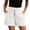 White, variant on Seductiva Shorts for Women Womens Casual Wide Leg Shorts Drawstring Elastic Waist Summer Trendy Trouser Short with Pockets Summer Shorts for Women