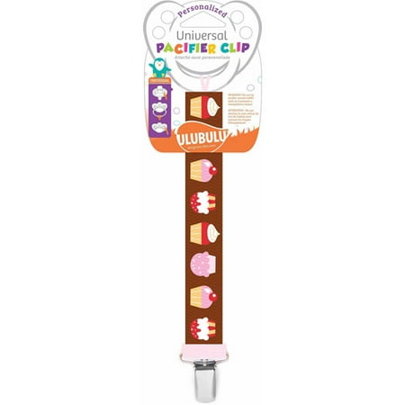 Ulubulu Cupcakes Universal Pacifier Clip, Single Pack