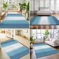 Blue Ombre 5x7ft Non Slip Area Rug Abstract Light Blue Ombre White ...