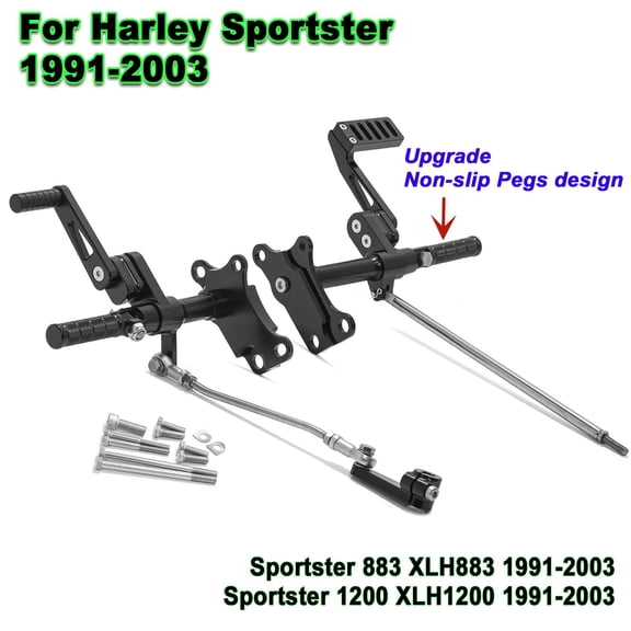 12" Forward Controls Footpegs for Harley Davidson Sportster XLH883 XLH1200 1987-2003