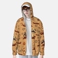 thumbnail image 4 of Kll Brown Mushrooms Print Men'S Women’s Upf 50+ Sun Protection Outdoor Hoodie Jacket Long Sleeve Fishing Hiking Performance Shirt- Medium, 4 of 8