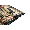 thumbnail image 5 of Handcraft Rugs Cabin Rug  Lodge, Cabin Nature and Animals Area Rug  Modern Stripped Pattern Cabin Area Rug  Abstract, Chocolate/Beige-Horse/Mountain 2x 3 feet Doormat, 5 of 7
