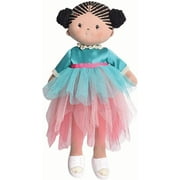 Tikiri Toys Kessie Fabric Baby Doll with Dark Skin & Hair, Comes with Two Dresses, Ages 6 Months & Up