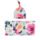 thumbnail image 3 of Newborn Printed Towel Hat Headband Set Floral Design, Lightweight & Durable, for Boys & Girls, Outdoor Use, Family Friendly, 3 of 5