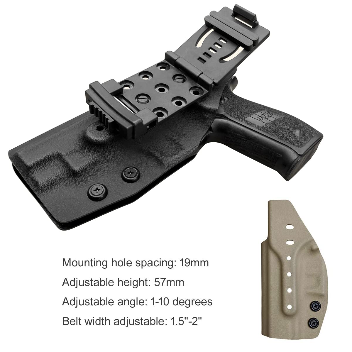 Sig P226 Holster OWB Kydex Holster Fit: Sig P226 Full Size 4.4'' (Black, Right Hand)