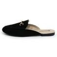 thumbnail image 2 of Alpine Swiss Erin Womens Flat Mules Loafers Round Toe Blackless Slide on Shoes, 2 of 7